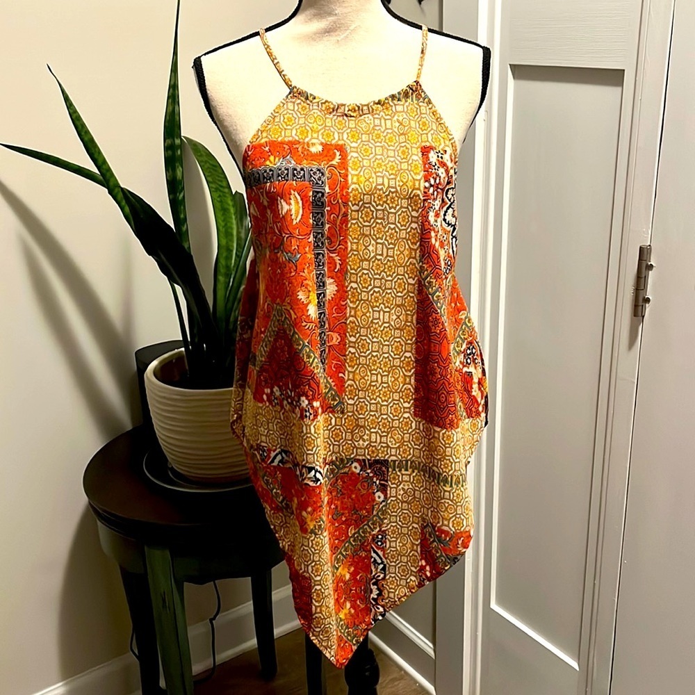 Bohemian Orange and Yellow Women's Top